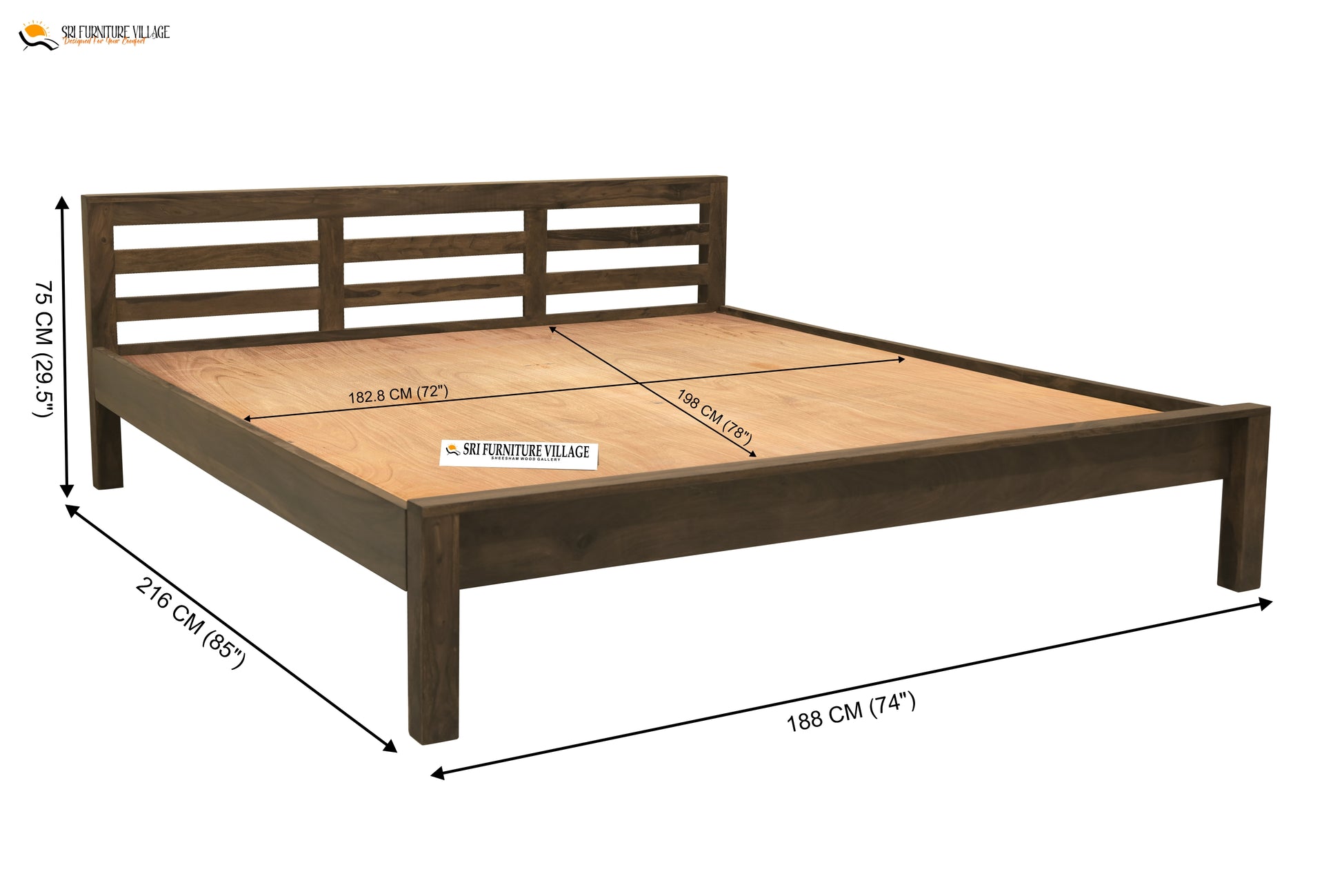 Stone / King Size Bed 