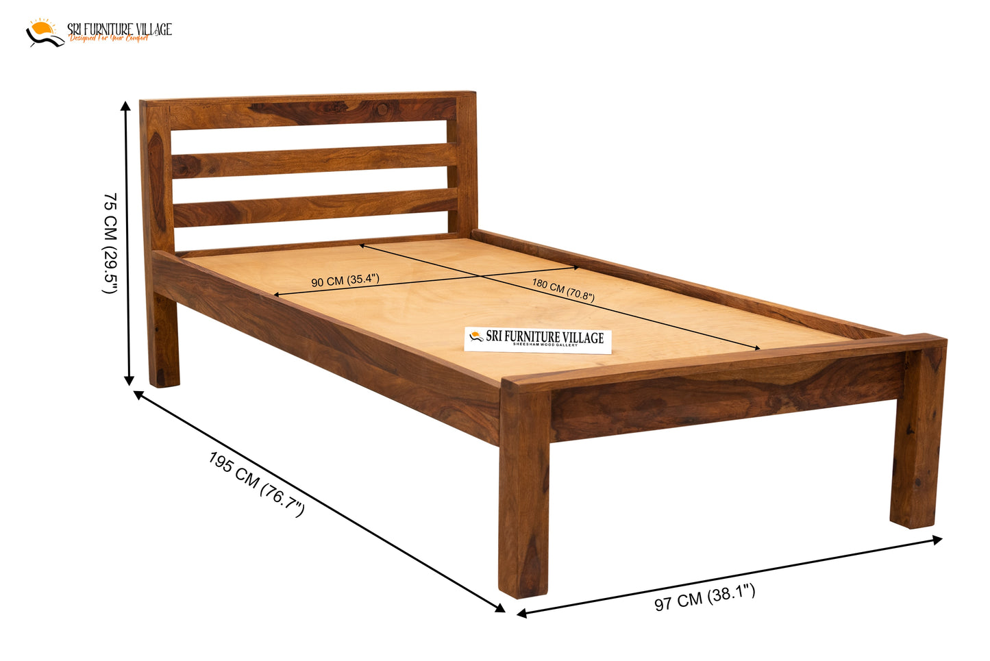 Natural / Single Size Bed 