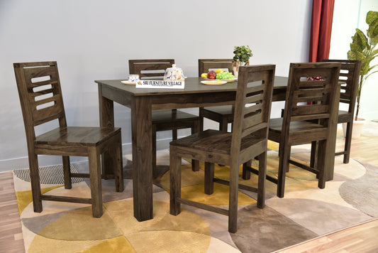 Solid Wood 6-Seater Dining Set: Elevate Your Dining Experience